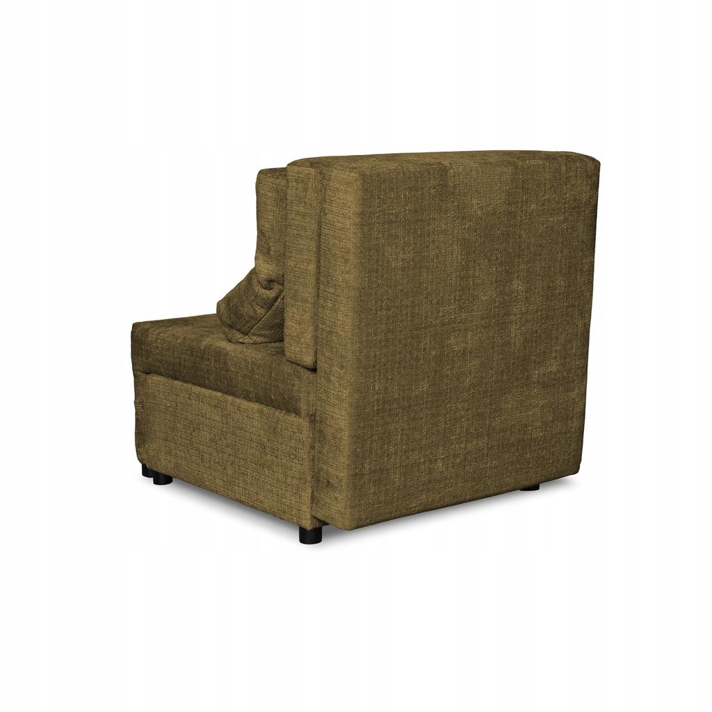Fold-out Armchair with Sleeping Function KIMO Bedding Container Ramona Brown