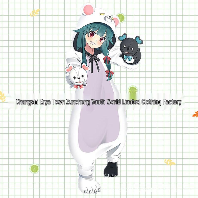 Autumn & Winter Anime Nezha Ao Bing & Genshin Zhongli Dragon Flannel Jumpsuit for Men & Women