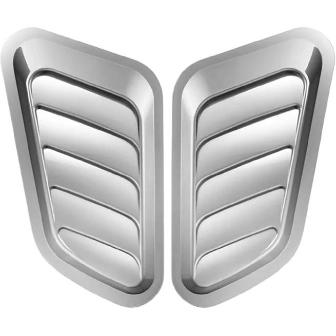 2 PCS Front Hood Side Air Flow Vent Intake Scoop Hole Cover Decoration Trim Sticker Universal Compatible with Ford F-150 Car Accessories(Black)