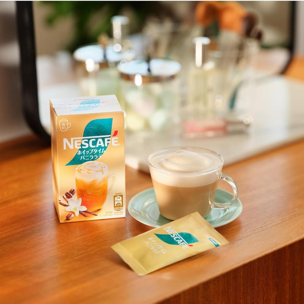 Nescafe Whip Time Vanilla Latte, 5 Sticks X 6 Boxes, Individually Wrapped