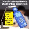 LS330 Light Meter Illuminometer Lux Spectral Illuminance Meter Digital CCT UVI CRI Ra Lx FC Flicker Frequency