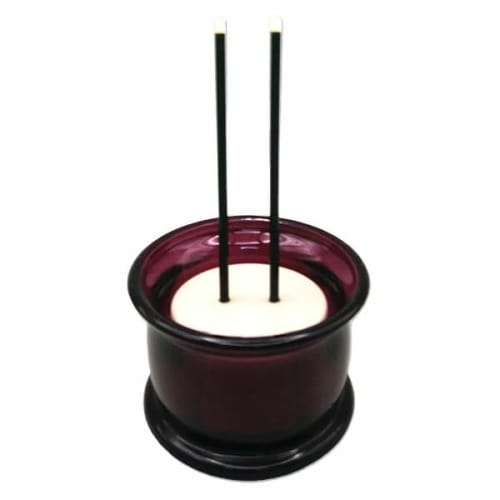 

Fire-free glass incense burner with LED incense sticks (wine)