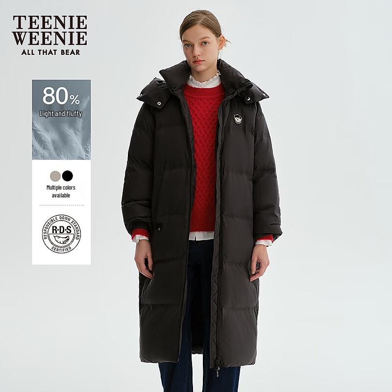 Teenie Weenie Women's Cloud Puffy Hooded Long Down Jacket