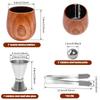 2er-Pack Handgefertigte Holz-Whiskygläser Old Fashioned Cocktail-Trinkgläser Bourbon-Tumbler Vatertag Geburtstagsgeschenke für Männer