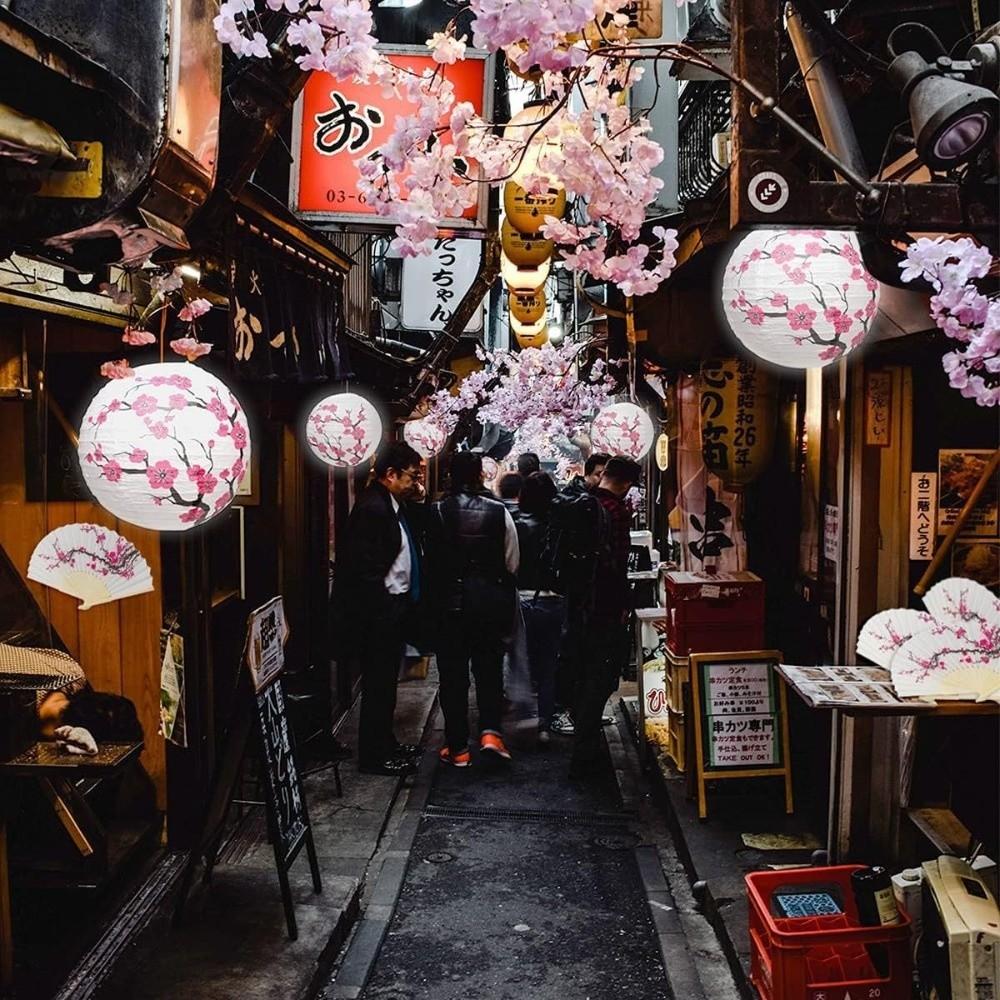 Plastik Papier Papierlaternen Set Runde Form Rote Laterne Wabenlaterne Hausparty