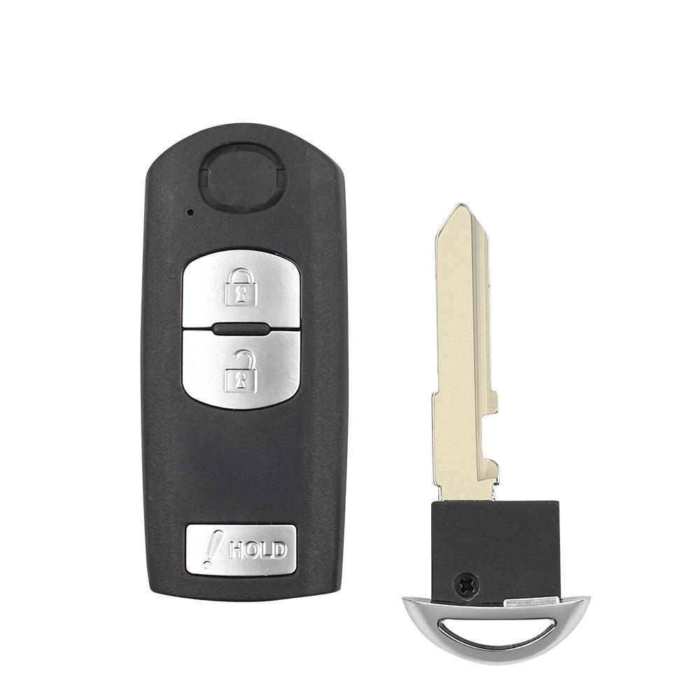 Dandkey For Mazda 3 5 6 Cx5 Cx7 Cx-5 Atenza Clip Smart Auto 2/3/4 Buttons Car Key Shell Replacement Fob With Emergency Key Blade