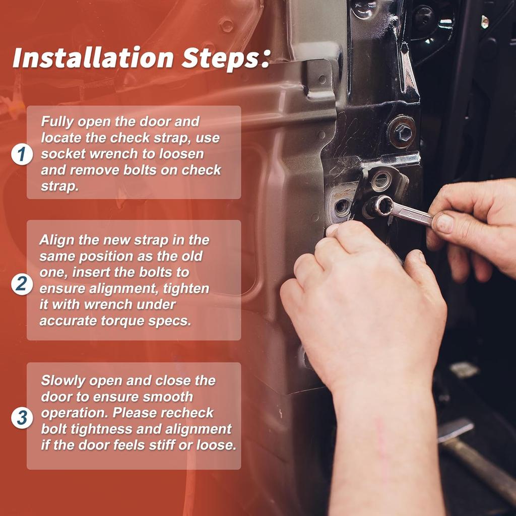 No.6863002061 Rear Right Door Check Strap for Toyota Corolla 2003-2008 for Toyota Matrix 2003-2008 Door Hinge Stop Stopper Limiter 1 Pcs