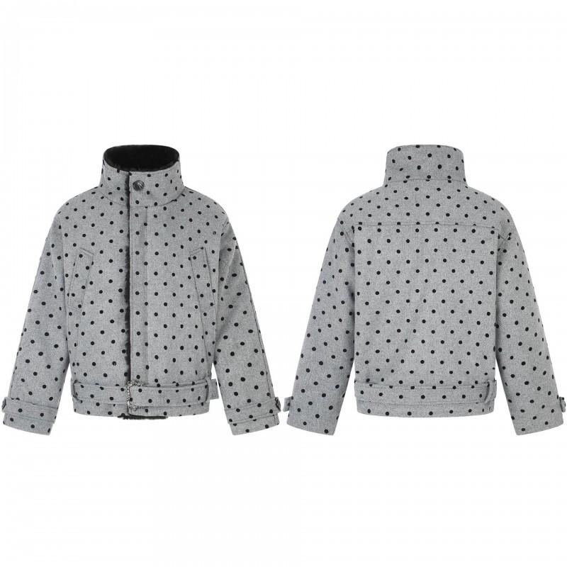 Unisex Retro Streetwear Baumwoll Daunenjacke Stehkragen Lockerer Schnitt Winter Warmer Mantel Herren Damen