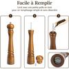 Moulin à Poivre et Sel en Bois - Creative Home - Hauteur 31,5cm - Salière et Poivrière