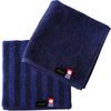 Imaa Imabari Towel Certified Hand Set of Made In Size Striped Navy Towel/Handkerchief 2, Japan, 100% Cotton, 12, N/A,
