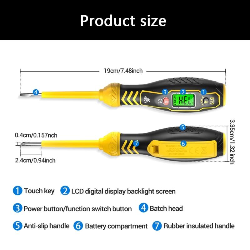 Industrial Tester Pen Buzzer Alarm Test 30-1000V Detector Meter Voltmeter Diagnostic Breakpoint Finders Tool Testing