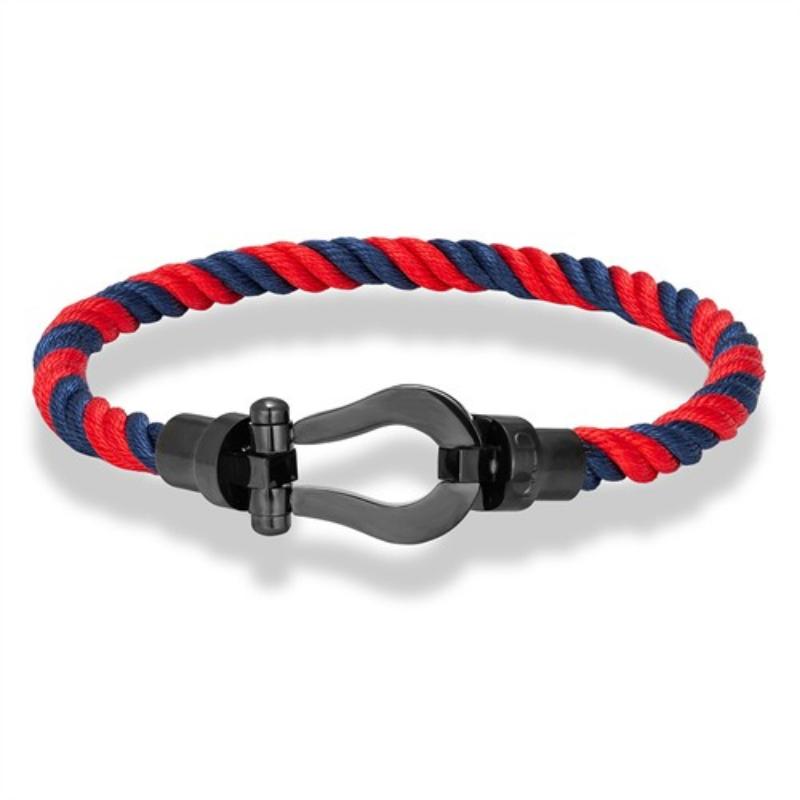 Boucle de Fer à Cheval Fred Européenne et Américaine Corde en Nylon Corde à Main Hommes Femmes Couple Mode Décontracté Tendance Couleur 2026