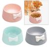 Cat Bowl Feeding Dishes Stable Novelty Anti Slip, Bow Tie Decorated, Pet Feeder Water Cats for