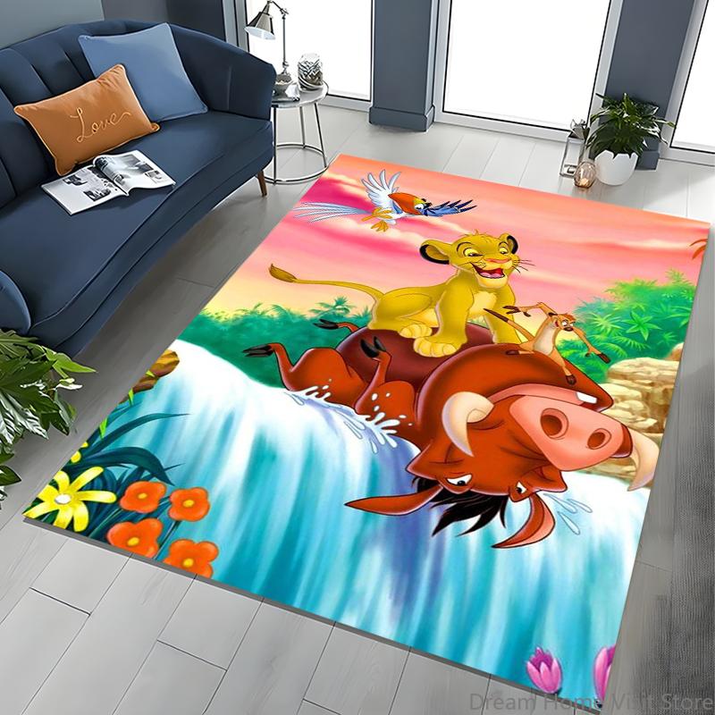 1PC The Lion King Simba Printed Carpet Rugs Living Room Bedroom Bedside Bathroom Floor Mat Kids Room Non-slip for Sofa Doormat