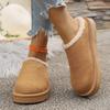 Fashion Ladies Shoes 2025 New Closed Toe Women's Slippers Fashion Outdoor Casual Winter Plus Velvet Keep Warm Comfortable Flat Slippers
