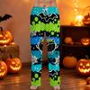Men's Halloween Print Drawstring Pants Casual Lounge Sleepwear Relaxed Fit Elastic Waistband Soft Fabric
