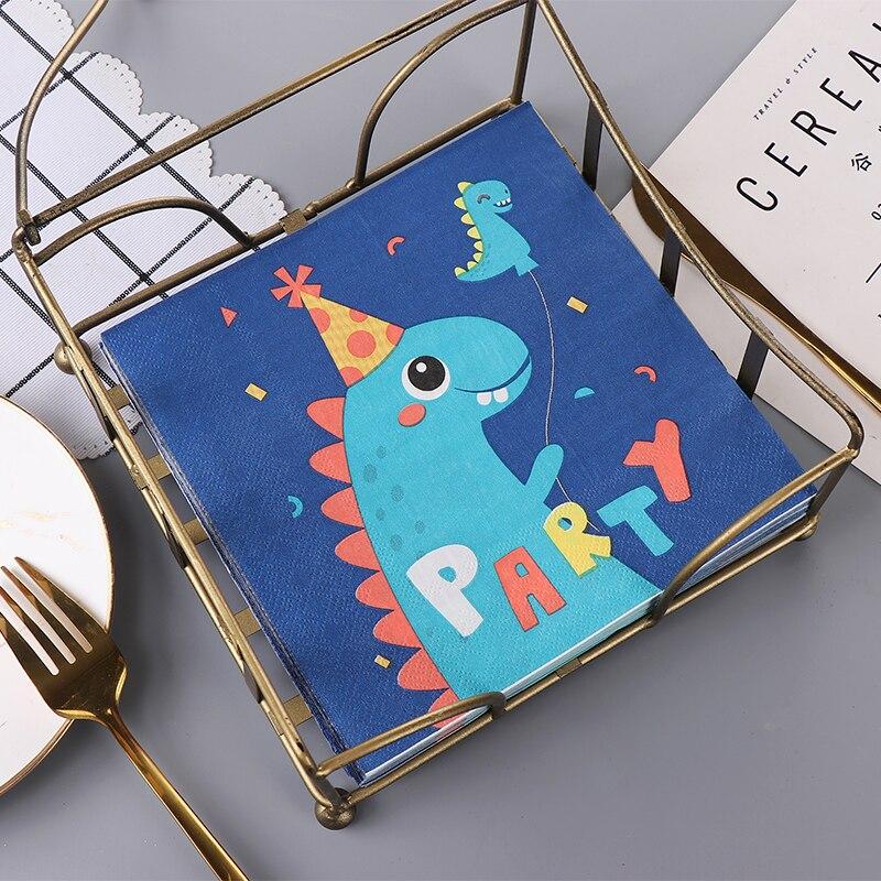 Disposable Party Napkin Double Layer 20 Pieces/Pack Cute Little Dinosaur Pattern