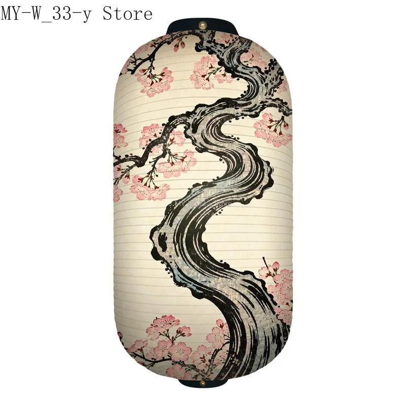 25x50cm Japanese-style Cherry Blossoms Cloth Lantern Ukiyo-e Traditional Printed Lantern Izakaya Cuisine Wedding Party Decor