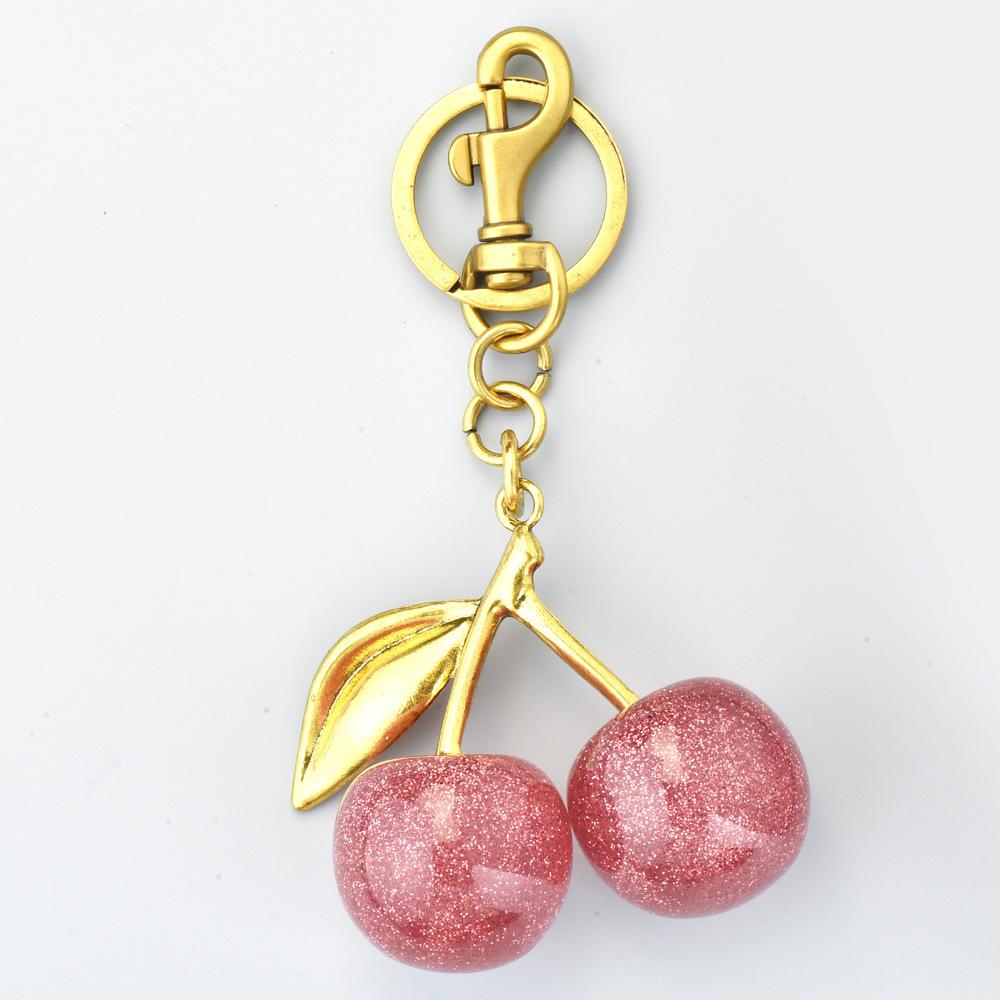Cherry Keychain, Bag Pendant, Women'S Bag Jewelry, Exquisite Car Keychain, Elegant Couple Buckle.