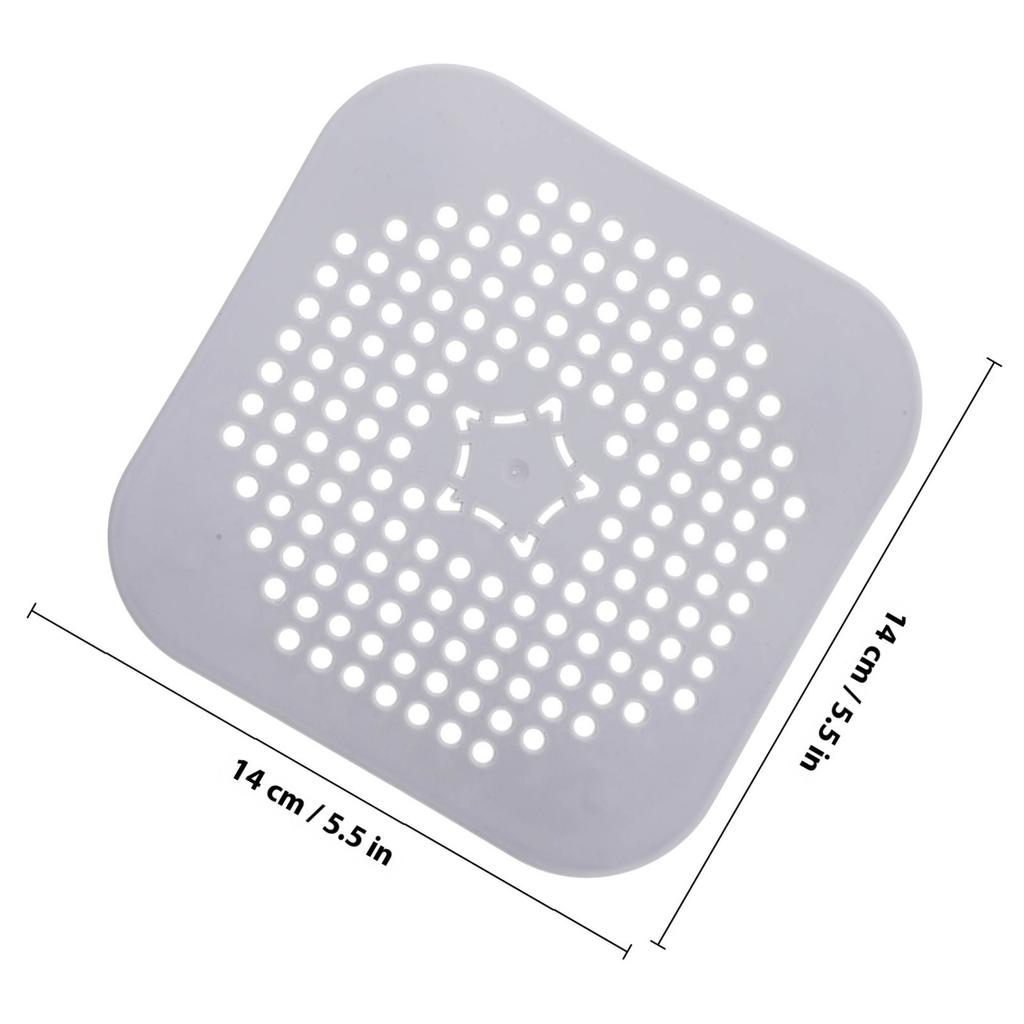 4Pcs Kitchen Floor Drain Silicone Strainer Square Sink Hair Catcher Non-Clogging Bathroom Floor Hair Catcher Cover Shower Drain