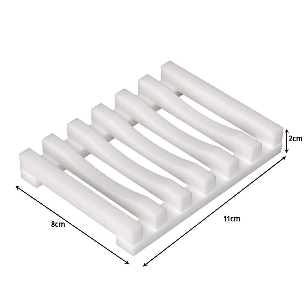 

Silicone Soap Holder Flexible Shower Soap Holder Hollow Design Kitchen Soap Drainer Sponges Scrubber Display Kitchen Accessories белый