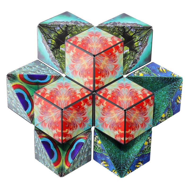 Kids Fun Educational Decompression Geometric Magnetic Cube Toy