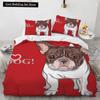 Cartoon Dog King Queen Duvet Cover Lovely Illustrated Pet Puppy bedding set  Animal Quilt Cover 2/3pcs Polyester Comforter Cover