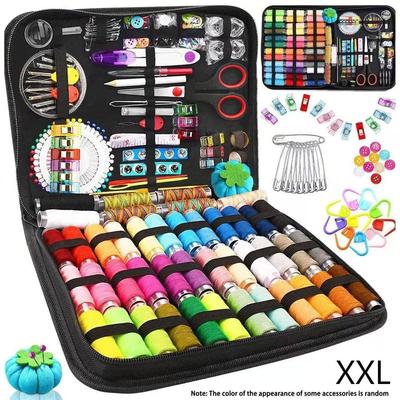 Portable Sewing Kit: 226-Piece Needle & Thread Set with Storage Box