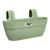 Vibia Campana Easy Hanger L Balcony Planter - 24.1 X 46 X H26.5 Cm - Pistachio Green - Recycled Plastic - With Water Reservoir