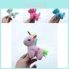 Süßer flauschiger Einhorn-Plüsch-Schlüsselanhänger Superweiche kurze Plüsch-Mini-Pony-Puppe