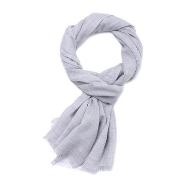 Bodový monochromatický šál z čistej vlny SWR0297 z mercerovanej vlny jarný a letný dámsky predĺžený šál