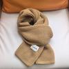 Solid color knitted scarf autumn and winter Korean atmosphere fashion student couple atmosphere scarf warm scarf wholesale