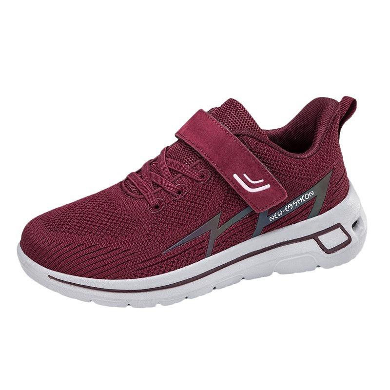 Spring and Autumn Brand Elderly Shoes Lightweight Single Shoes Women's Mesh Casual Sports Mother Shoes Middle-aged and Elderly Walking Shoes