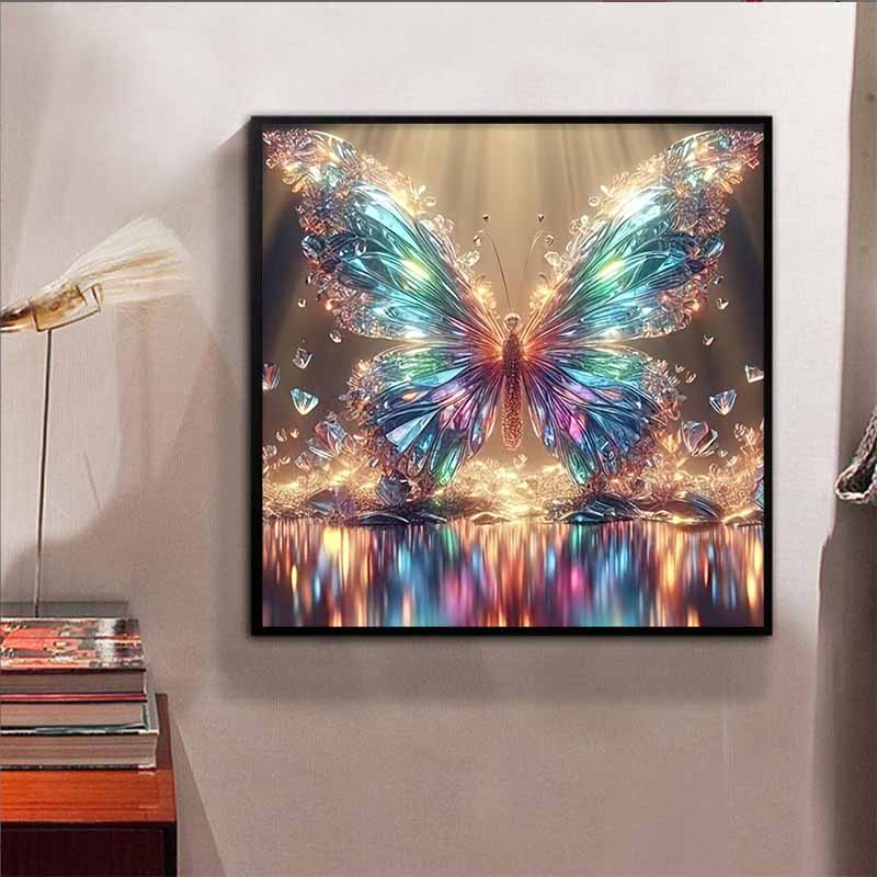 New Arrival 5D DIY Full Circle Diamond Painting "Crystal Butterfly" Embroidery Cross Stitch Home Decor Gift