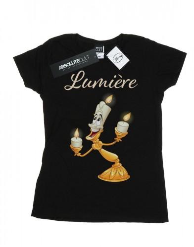 Disney T-shirt in cotone da donna/donna La Bella e la Bestia Sii nostro ospite XXL bianco