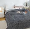 Plaid Plush Blanket Luxury Warm Fluffy Soft Solid Color Blankets Queen King Size Bedding for Bed, Couch, Chair, Sofa Washable