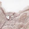 Fashion European and American Female Luxury Lace Plus Size Gathered Bra Solid Color Push Up Sexy Thin Breathable Bra