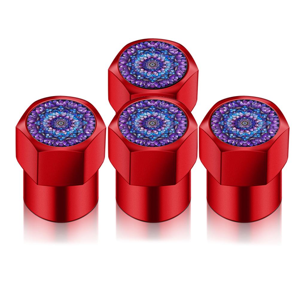 Universal For Celtic Knot & Scottish Thistle Mandala Floral Car Wheel Tire Air Valve Caps Stem Car Stickers For Cars Motor Auto Accessories