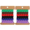 2pcs 8mm Width Wavy Lace Trim Color Ribbon Curved Belt Webbing Hand Made Rick Rack Trim  For Sewing
