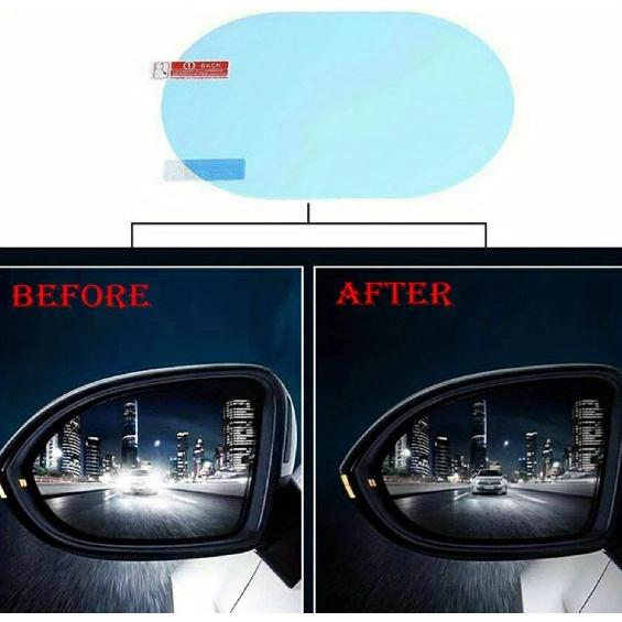 4pcs Car Sticker Rainproof Film 5.3"x3.7" for Car Rearview Mirror Car Rearview Mirror Rain Film Clear Sight In Rainy Days