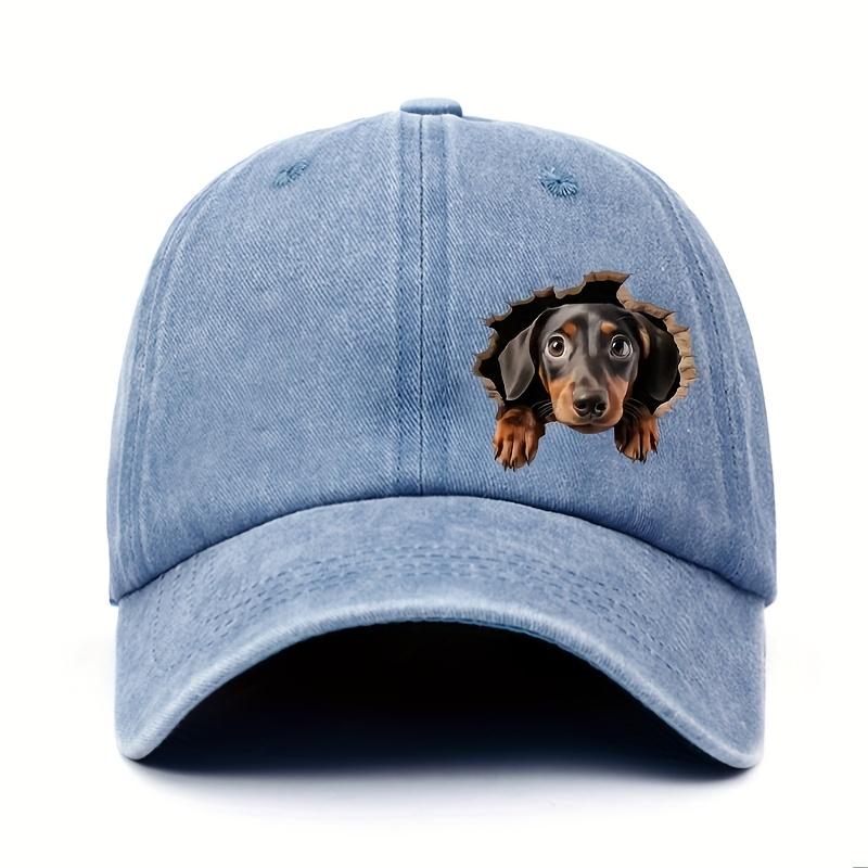 Dackel Sonde Loch Baseballkappe leicht Herren und Damen Druckdesign Cartoon-Stil Straße Neuheit