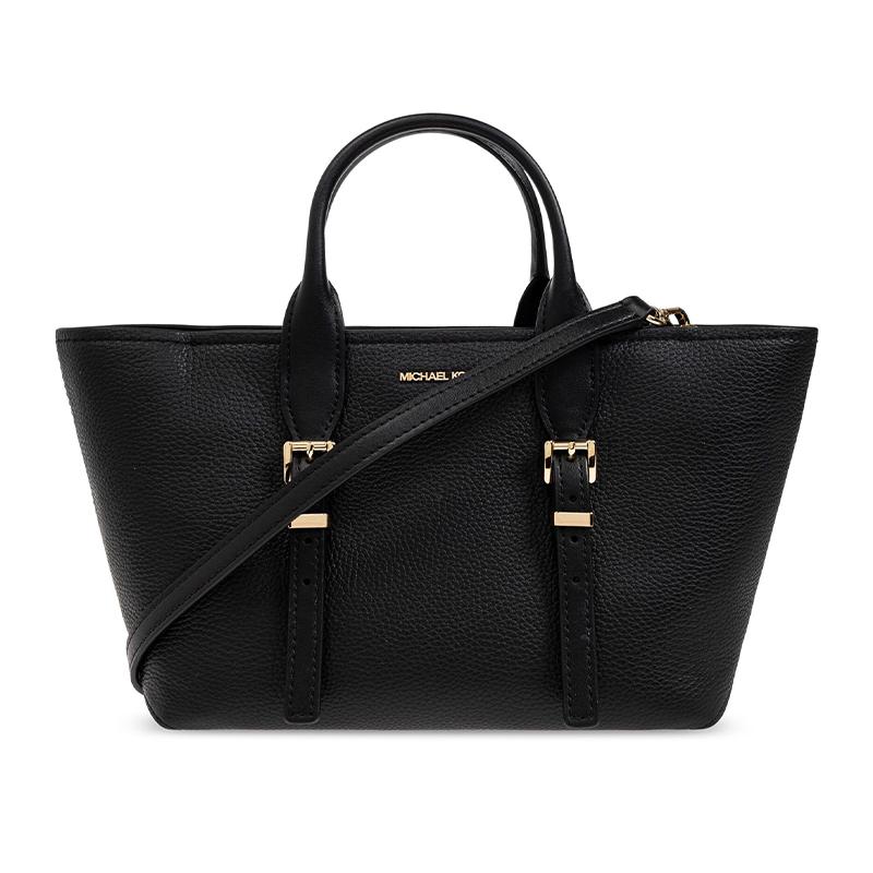 MICHAEL KORS Moore Zip Closure Logo Calfskin Shoulder Handbag Regular Women s Black чёрный