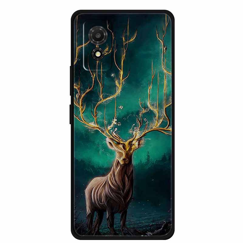 Hülle für TCL 501 Case T433D T433E Tiere Weiches Silikon Handyhülle für TCL 501 2024 Rückseite Schutzhülle Stoßfänger 6,78 Zoll Hülle