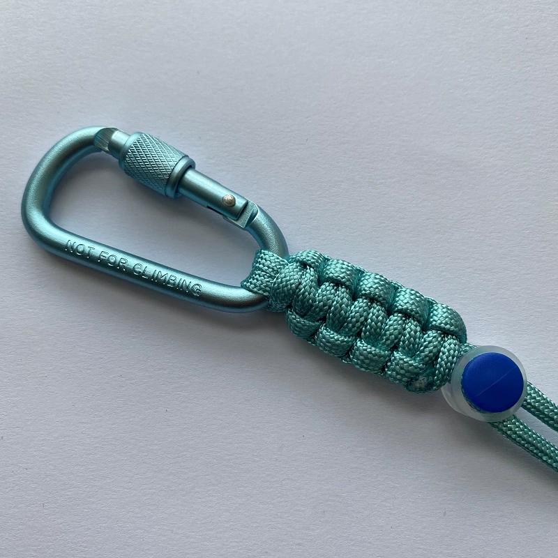 Umbrella rope woven water bottle buckle metal hook portable beverage lanyard mountaineering backpack key lock fast pendant edc