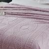 Double Sided Luxury Jacquard Fleece Blanket Extra Thick Warm Office Nap Blanket Solid Color Blanket for Home Travel