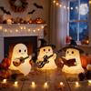 Resin Ghost Night Light USB Powered Spooky Ghost Figurine Witch Desktop Figurine  Bookshelf