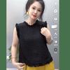 Fungus edge polka dot sleeveless shirt women's 1116 summer new foreign style age reduction small fashion sweet top trendy