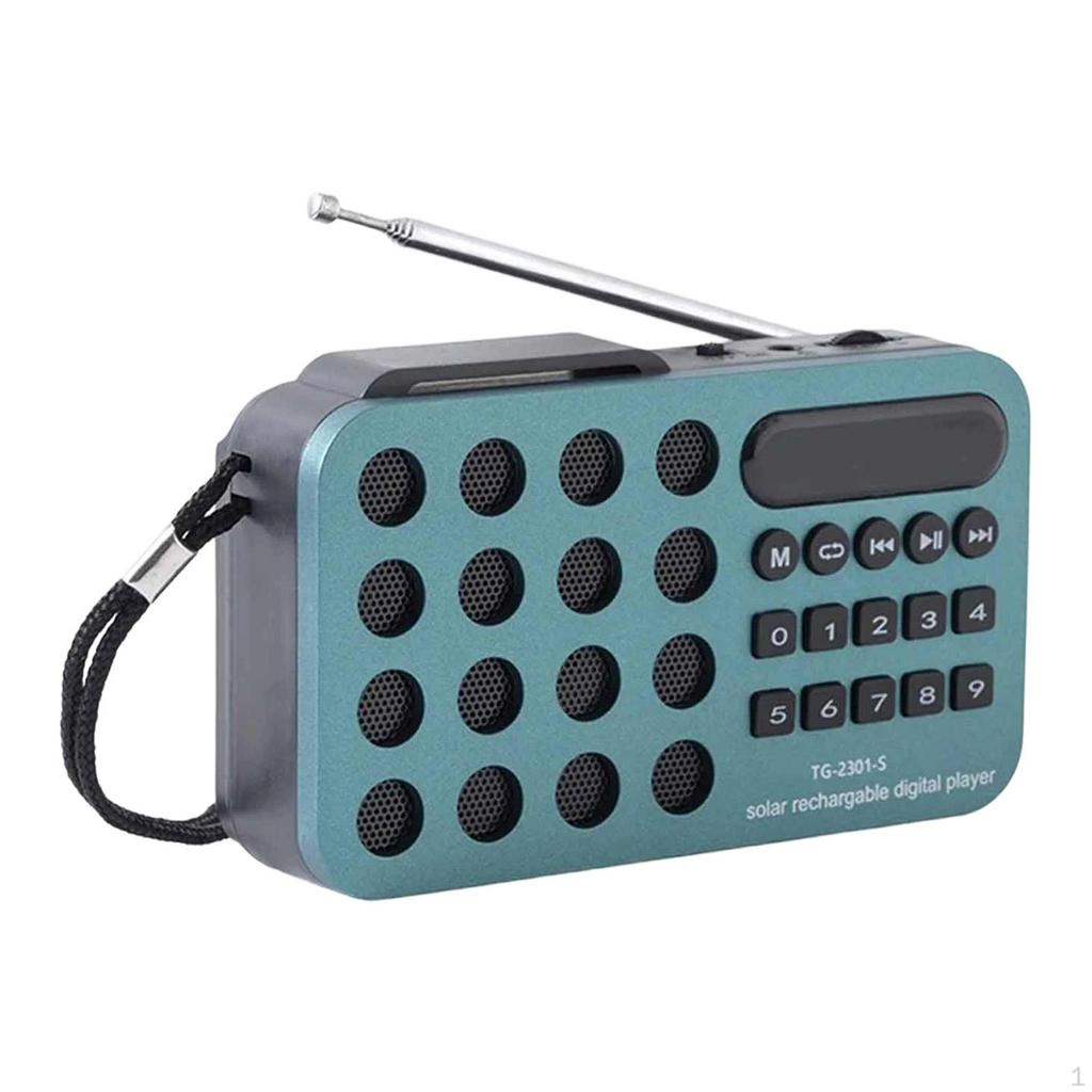 Portable Radio Mini Headphone Jack Sturdy Pocket Size MP3 Player for Walking Outdoor