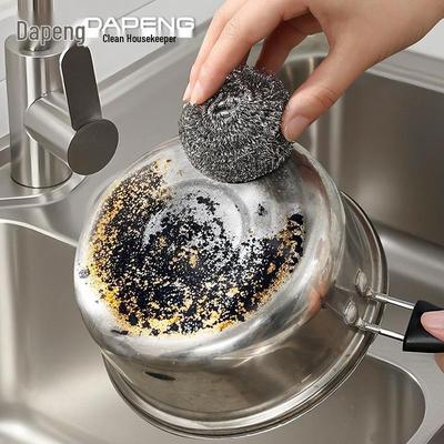 304 Stainless Steel Wire Cleaning Ball - Non-Shedding Stain Remover for Pots and Dishes