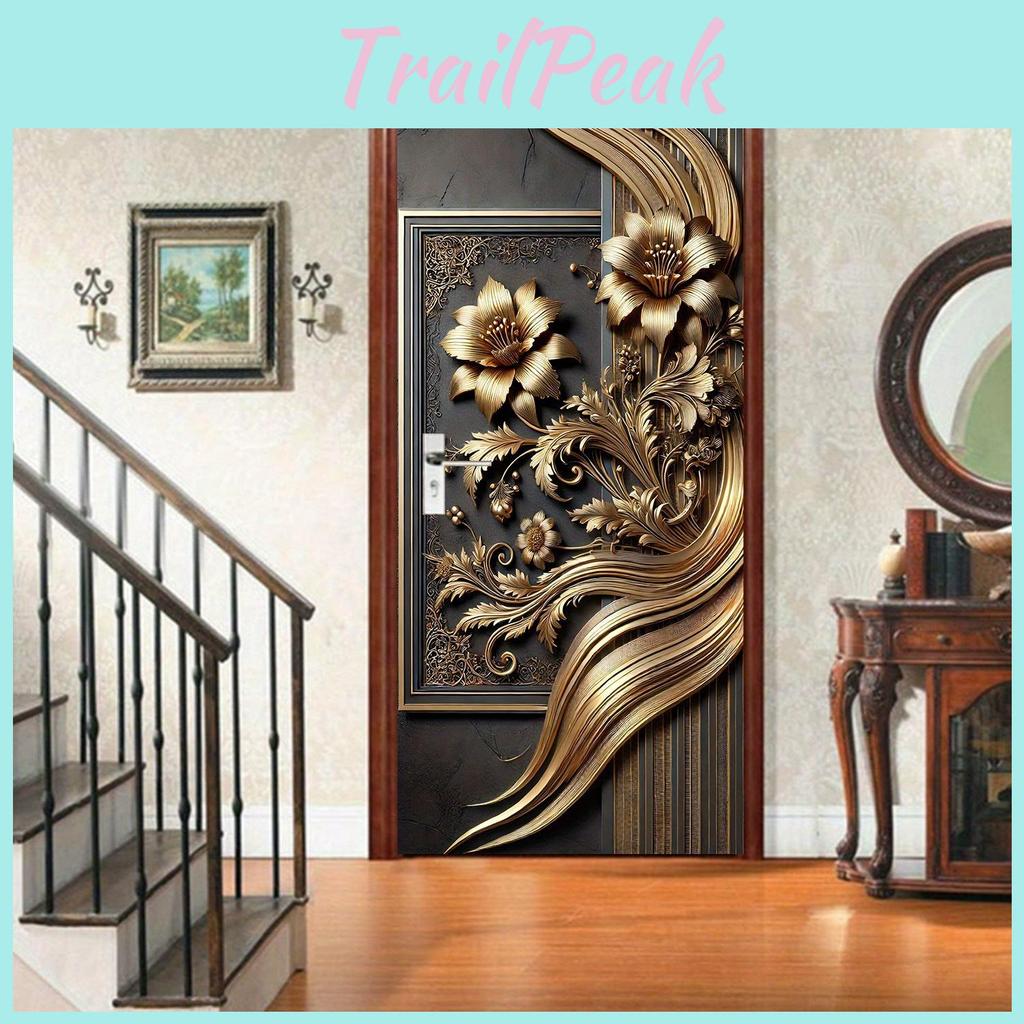 And 3d Peel Door Stick Sticker Mural Selfadhesive Removable Waterproof Vinyl Door Decal For Bedroom And Living Room Wall Decoration